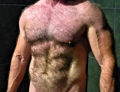 Hairy Dilf Showing Physique