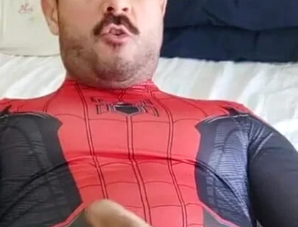 Do you want to see how Spider-Man gives cum?