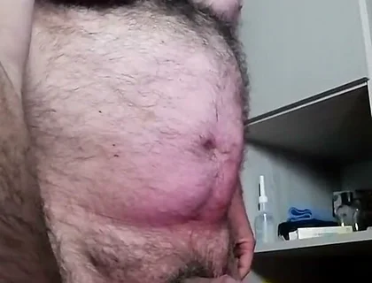 Piss and Jerks My Cock in Public Porn Show