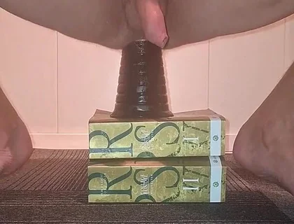 Gay Twink Riding Huge Anal Dildo Pawn