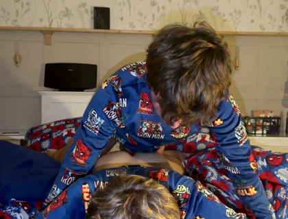 Twink Couple Fuck in Bed, Then Solo Cumshots
