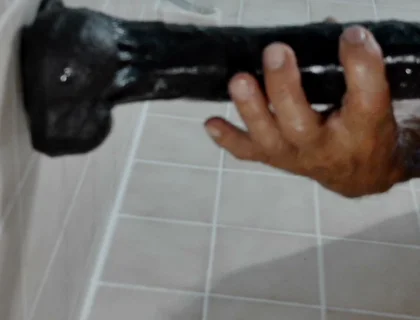 10-7-26 the Shower the Toys Cobra with His Fingers in His Azz Wowzers