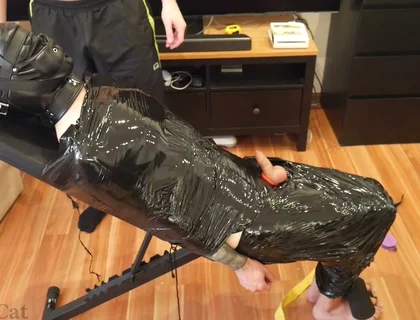 Immobilized Alex Got Milked on a Spanking Bench