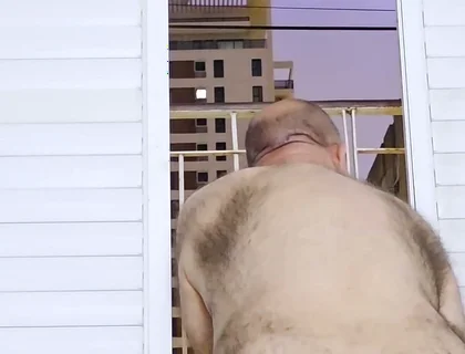 Making Myself Horny in Front of the Street, and Draining My Sperm Factory