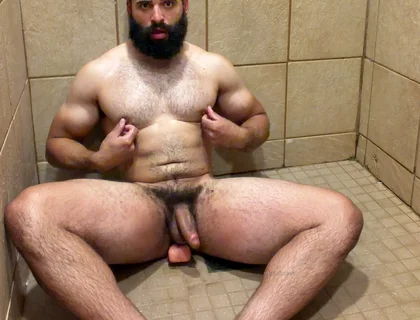 Sweaty Gym Strip Down and Dildo Fuck