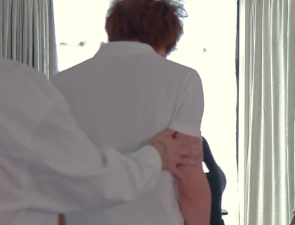 Two College Students Suck Each Other Outside Then One Fucks the Other’s Smooth Ass at Home