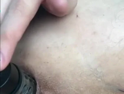 Soon-to-be Gooner Guy with His New Dildo Shoved up His Ass