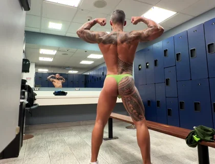 Public Undress and Locker Room Posing Thong
