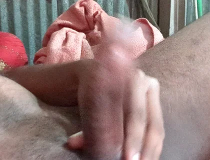 Desi King Is Horny so He Is Jerking off with His Hands