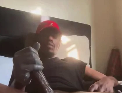 Masturbating