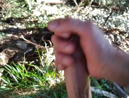 Old Man with a Huge Cock Went Out on a Hike and Squirted