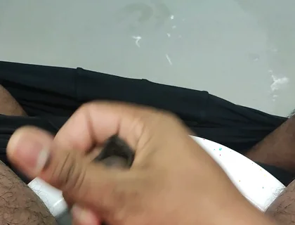 Handjob in the Bathroom