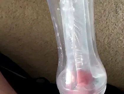 Fucking My See Though Pocket Pussy
