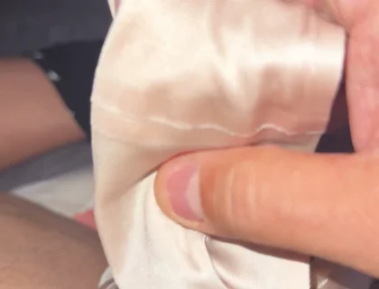 Satin panties quenched