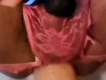 #21 - Day 6: Ppprs Pig Fucking Big White Cock Dildo and Having a Sissy Squirt at the End.