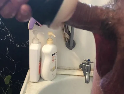 Big Cock Pissing and Fucking a Fleshlight