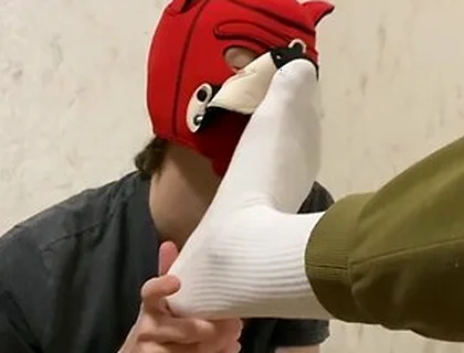 Good Boy Licks Feet And Sucks Uncut, Big Cock Of Young Top