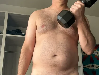 Duke Silver Loves Lifting Weights for the Camera