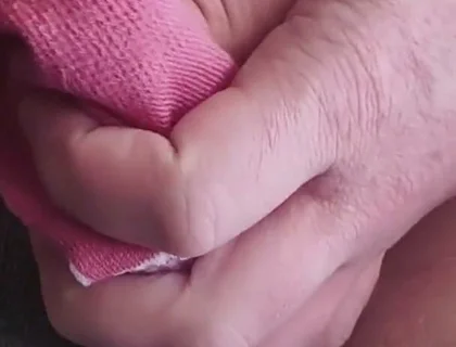 Masturbate with Hush 1 and Cum in Pink Socks