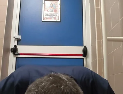 Licking Public Toilet
