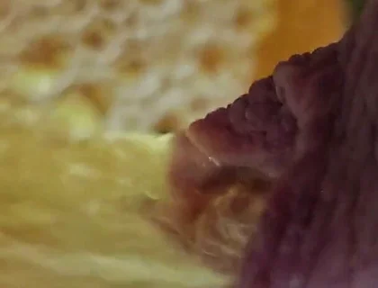 Macro Long Foreskin Piss