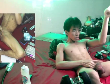 Asian Boy Cum