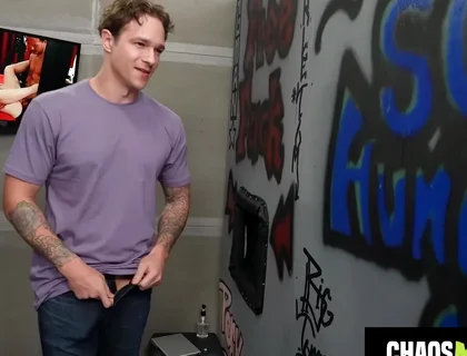 Tatted Stranger Plus Cheating Husband = Filthy Anonymous Gloryhole Fuck With Jayden Marcos