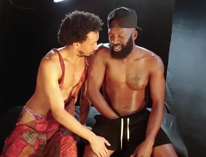 Two Hung Black Men Flip Fuck
