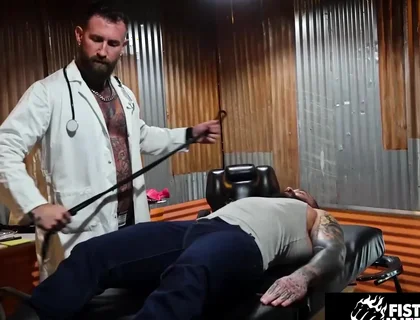 Duok Sub Gets Rough Cbt From Dom Doctor And His Bearded Assistant - Troy Daniels
