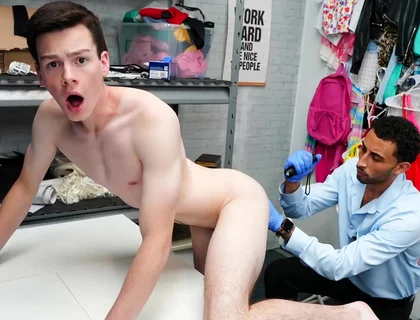 Blake Rivers In Tough Security Guard Strips And Fucks The Shoplifting Student 18+