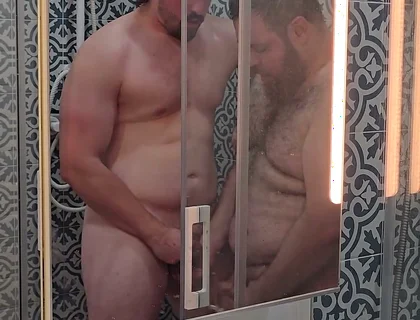 Big Bear Gets Into My Shower and Ends up Fucking My Fat and Hairy Ass