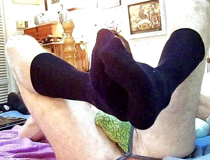 Jocked Showing Feet in Dress Socks Jo with Hairyartist