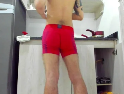 This Sexy Boy Is Naked and the Kitchen for Everyone