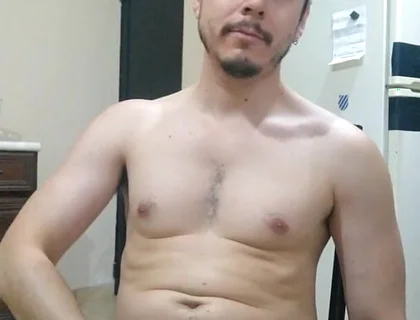 Handsome Man Flexing and Showing off Flaccid Long Cock