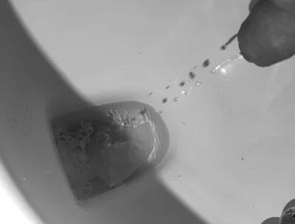 Super slow motion piss
