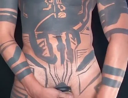 Painting on My Own Tattoos Naked