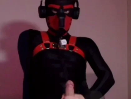 Needy Pet Jerks His Cock on His Knees