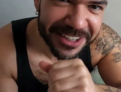 Worshipping a Big Uncut Latino Dick POV