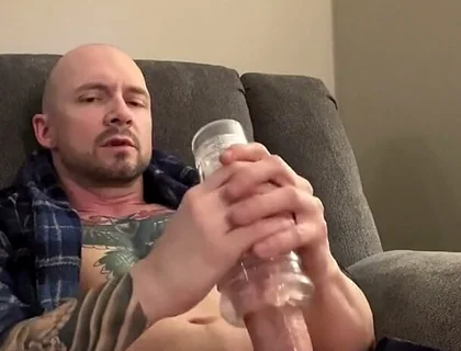 Intens Fleshlight Masturbation & Huge Orgasm