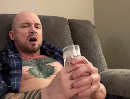 Intens Fleshlight Masturbation & Huge Orgasm