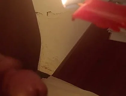 Hot Candle Wax on Cock Cumming