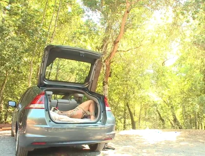Ripped Stud with a Big Cock Carjacked and Edged in the Wilderness