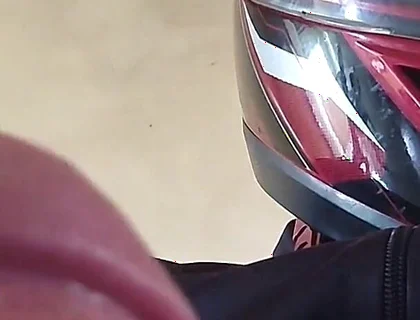 Motorcyclist Has a Huge, Monstrous Penis Crown.