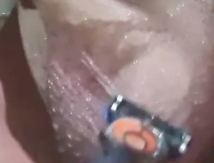 Shaving My Cock and Balls in the Shower
