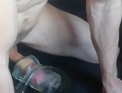 Massive Cum Load Through My Transparent Toy Pussy
