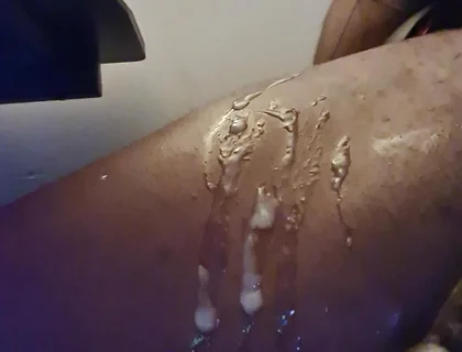 Cum Dripping Down My Leg, Can't Wait Till Lockdown Is Over to Cum on One of Your Faces