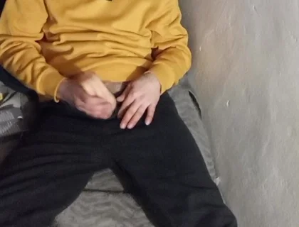 Masturbating in Bed at the Cabin