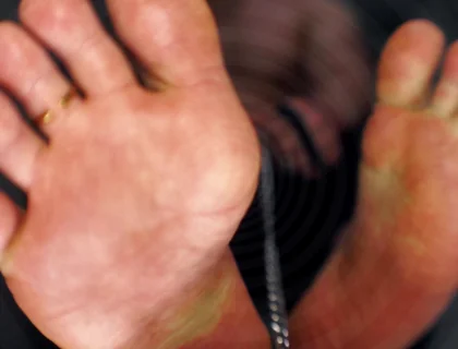 Chained to Master's Feet