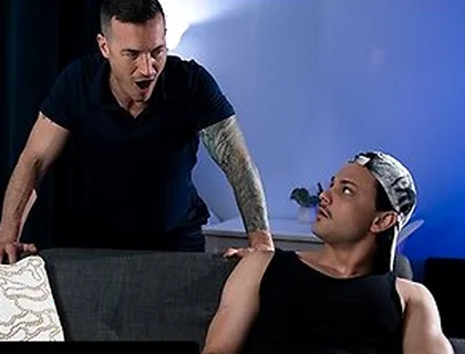 Horny Jock Derek Kage Caught Babysitter Enzo Muller Watching Soft Porn