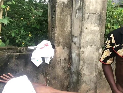 Rough. Sweet Sex Behind an Uncompleted Building and I Piss Into His Mouth